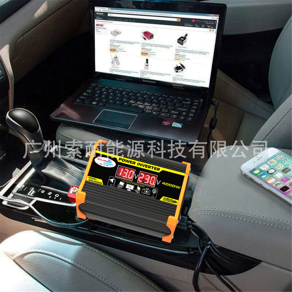 Vehicle Inverter12V Turn110V 220V 300W Voltage Display Outlet power inverter