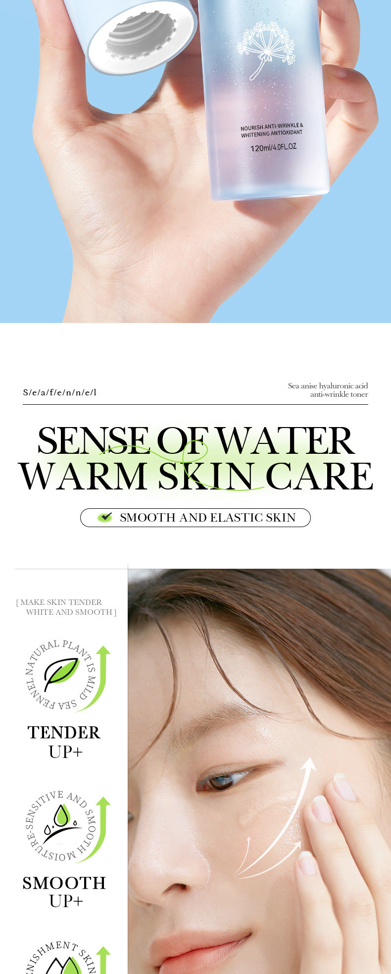 Sea Fennel Hyaluronic Acid Skin Care Set  BIOAOUA Moisturizing Five-Piece Set Cross-Border Wholesale