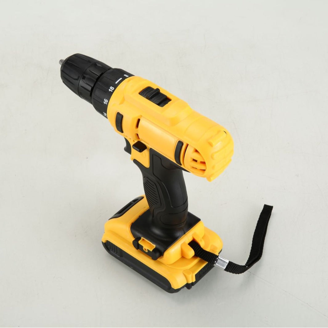 21V Lithium Battery Cordless Drill Tool Box Rechargeable Multi-Function High-Power Impact Drill Electric Hardware Tool Set