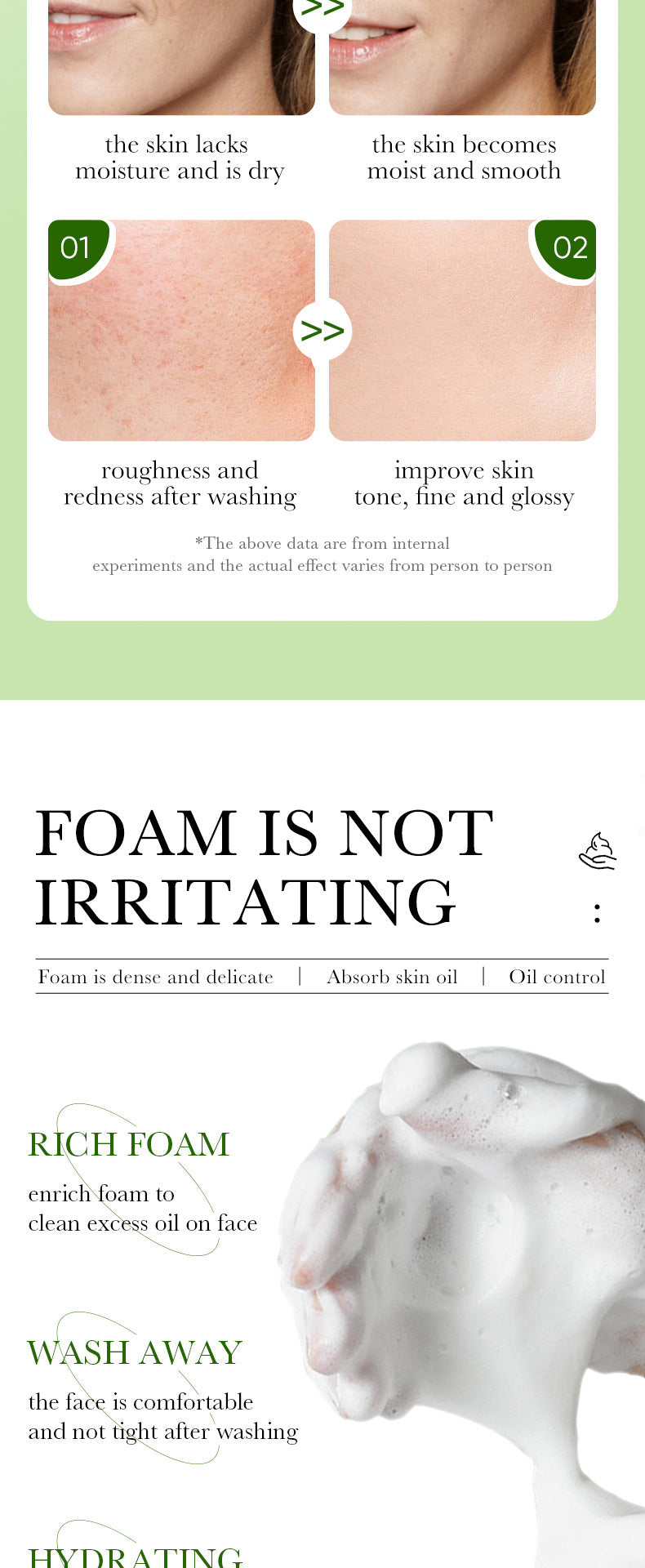 Bamboo Charcoal Facial Cleanser100gZOZU Deep cleansing refreshing non-greasy facial cleanser cross-border wholesale