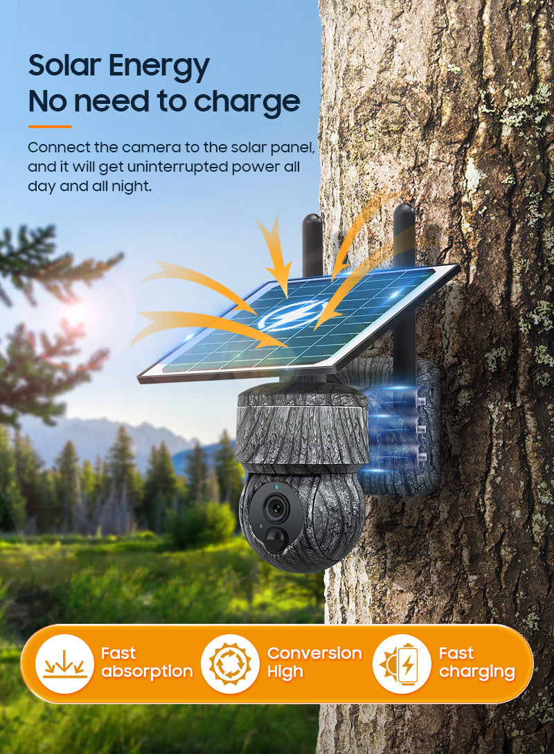 Factory direct sale outdoor camouflage solar waterproof surveillance camera night vision4G Wireless WIFI