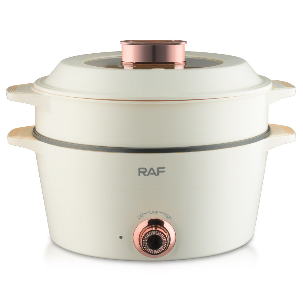 RAF European Standard Multifunctional Electric Cooker Household Electric Frying Pan Non-stick Pan Electric Cooker Steamer5L+7L
