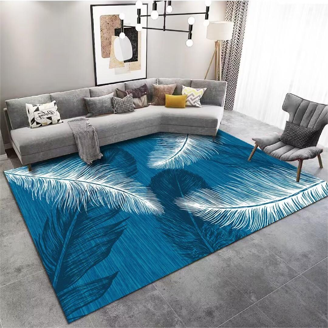 Light Luxury Style Crystal Velvet Carpet Wear-Resistant and Dirt-Resistant Living Room Sofa Coffee Table Carpet Home Cooling and Silent Bedroom Bedside Carpet
