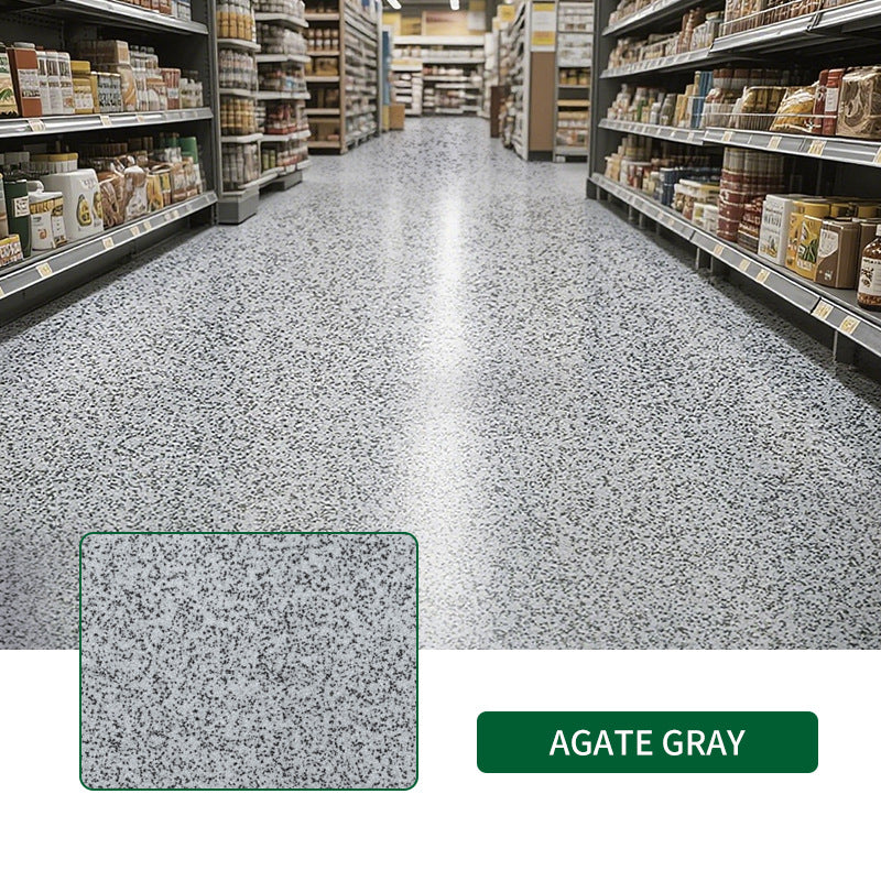 Qixia Epoxy Color Sand Floor Paint Cement Floor Paint Wear-resistant Imitation Marble Paint Self-leveling Floor Paint