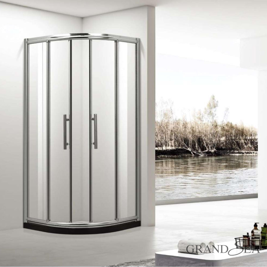 2022 New Design High Quality Bathroom Door Glass Sliding Half Moon for Under Shower Door