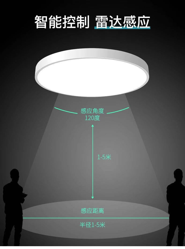 Smart Ceiling Light LED Aisle Corridor Lighting Stair Light Entryway Voice-Controlled Light Radar Human Body Sensor Light