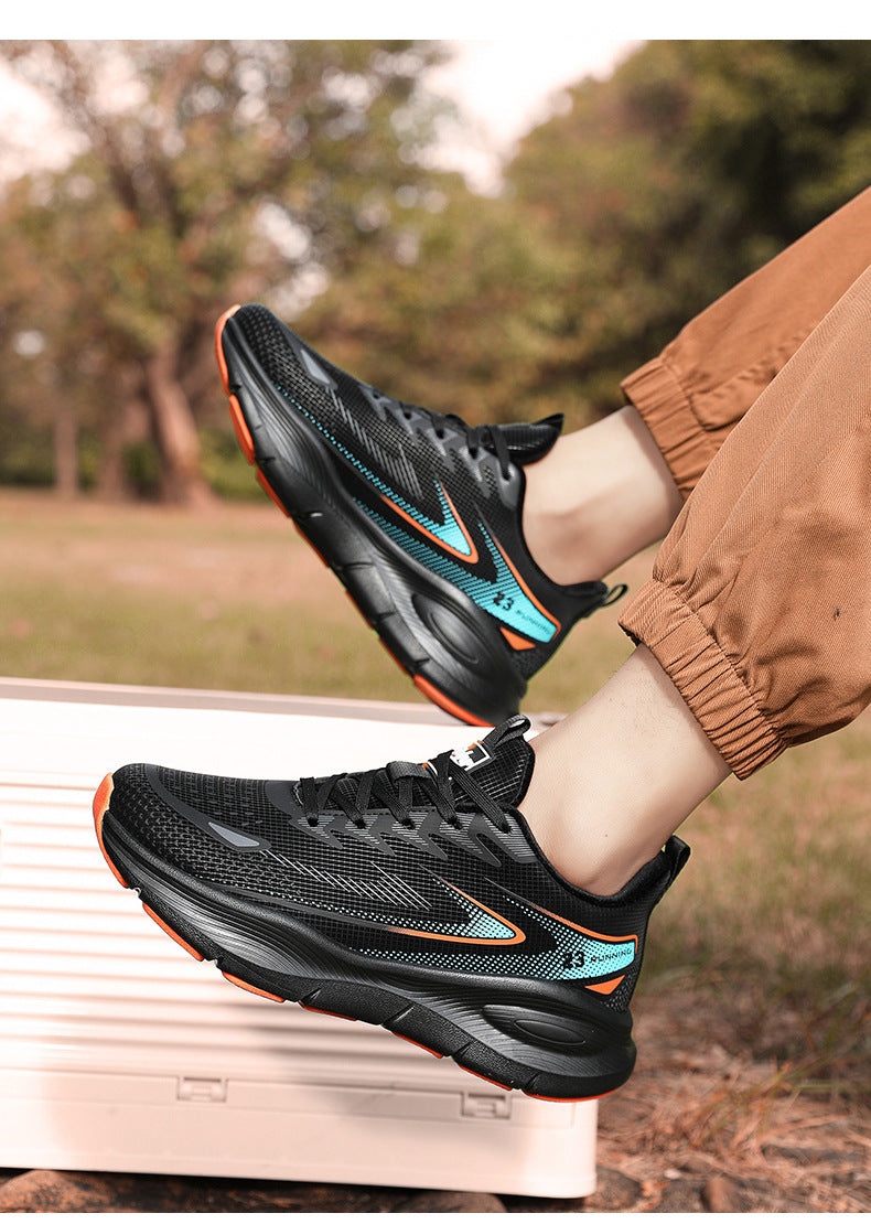 Large Size Leather Surface Fleece-Lined Thickened Warm Casual Sports Shoes Waterproof Non-Slip Cotton Shoes Real Explosive Carbon Plate Running Shoes