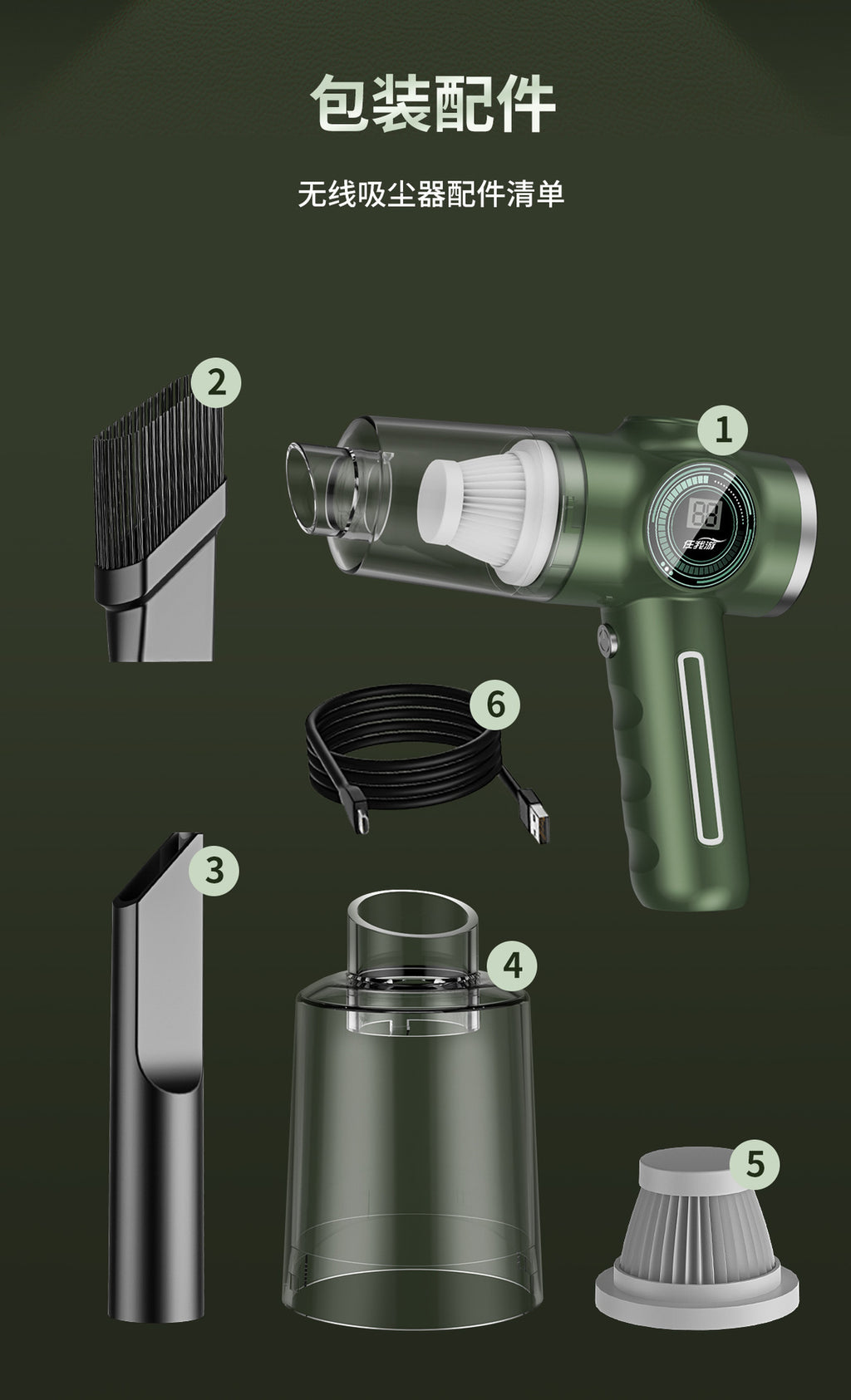 Car Wireless Handheld Vacuum Cleaner Mini Household High Power Wet and Dry Desktop Portable Small Vacuum Cleaner