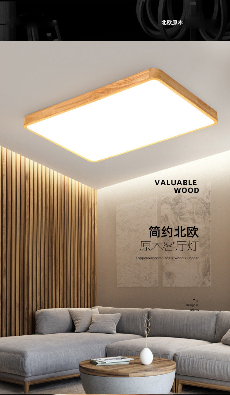 Solid Wood Bedroom Ceiling Light led Modern Simple Walnut Wood Room Lamp Creative Living Room Lamp Home Atmosphere Wholesale