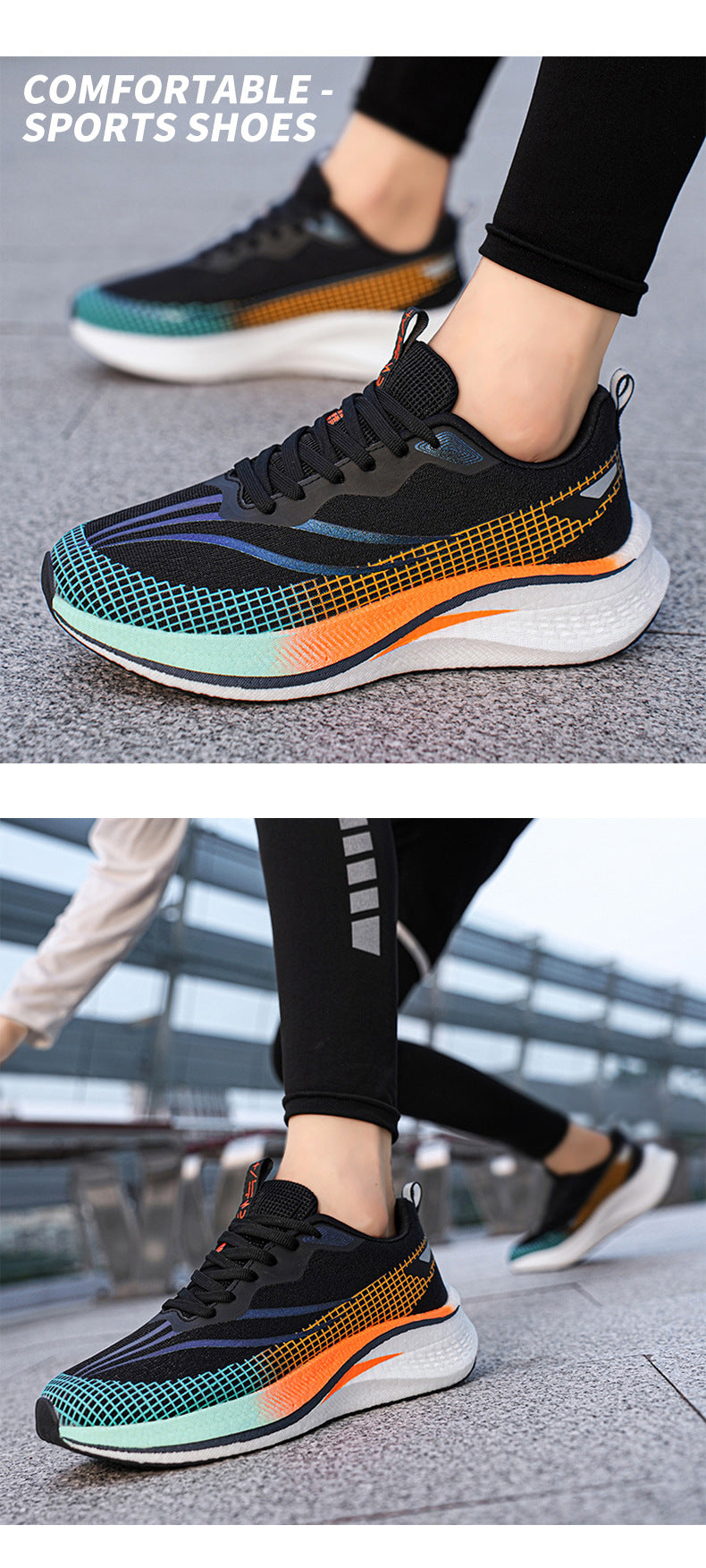 2025Spring and Summer New Style Flying Electric4C Professional Racing Shock Absorption Casual Non-slip Sports Shoes Ultra-light High Elasticity Men and Women Running Shoes