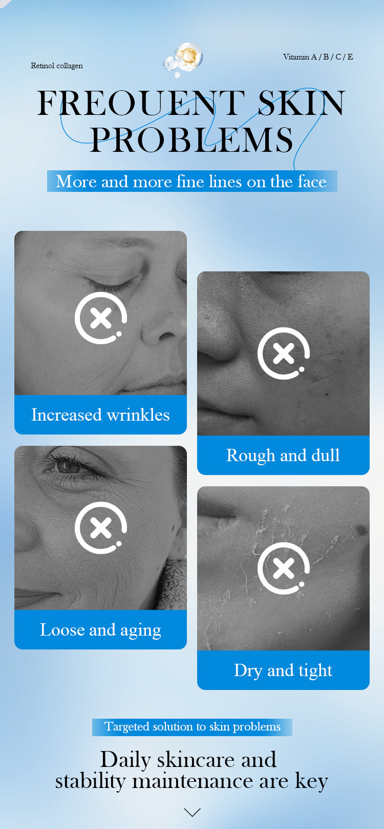 Oil Control Moisturizing Collagen Retinol Face Cream Brightening Skin Tone Hydrating Anti-Wrinkle Firming Face Cream