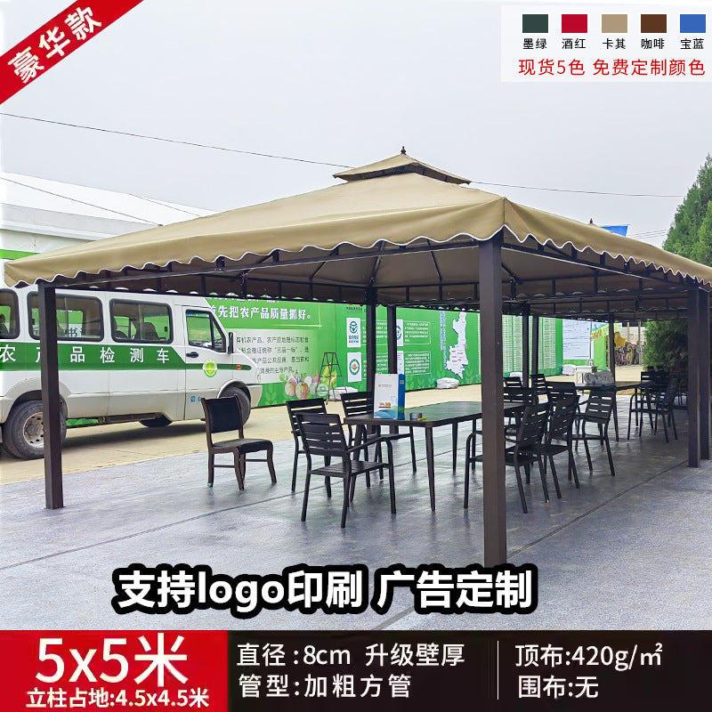 Outdoor Sunshade Canopy Rain Shelter Courtyard Garden Villa Four-legged Pavilion Advertising Event Large Roman Tent Umbrella Wholesale