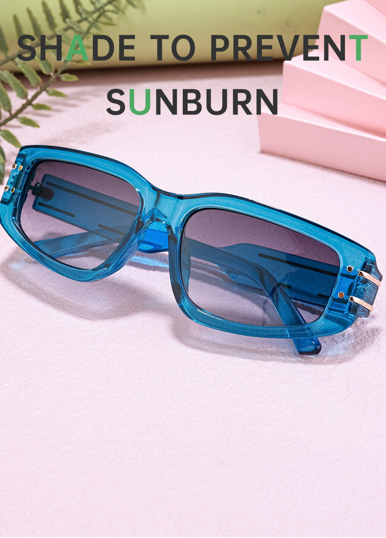 Fashion Square Frame Sunglasses for Women, Sun Protection, High-End European and American Style Small Frame Glasses Wholesale sunglasses Sunglasses