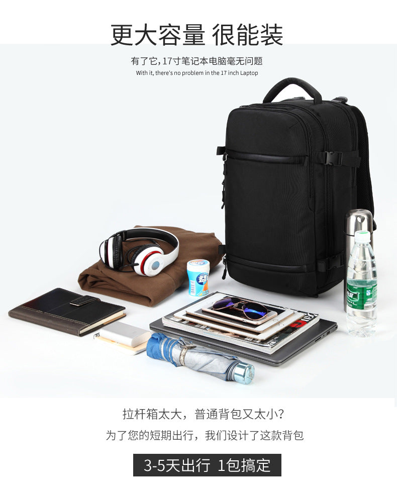 ozuko Men's Backpack Business Travel Computer Bag Outdoor Multifunctional Commuting Backpack Waterproof