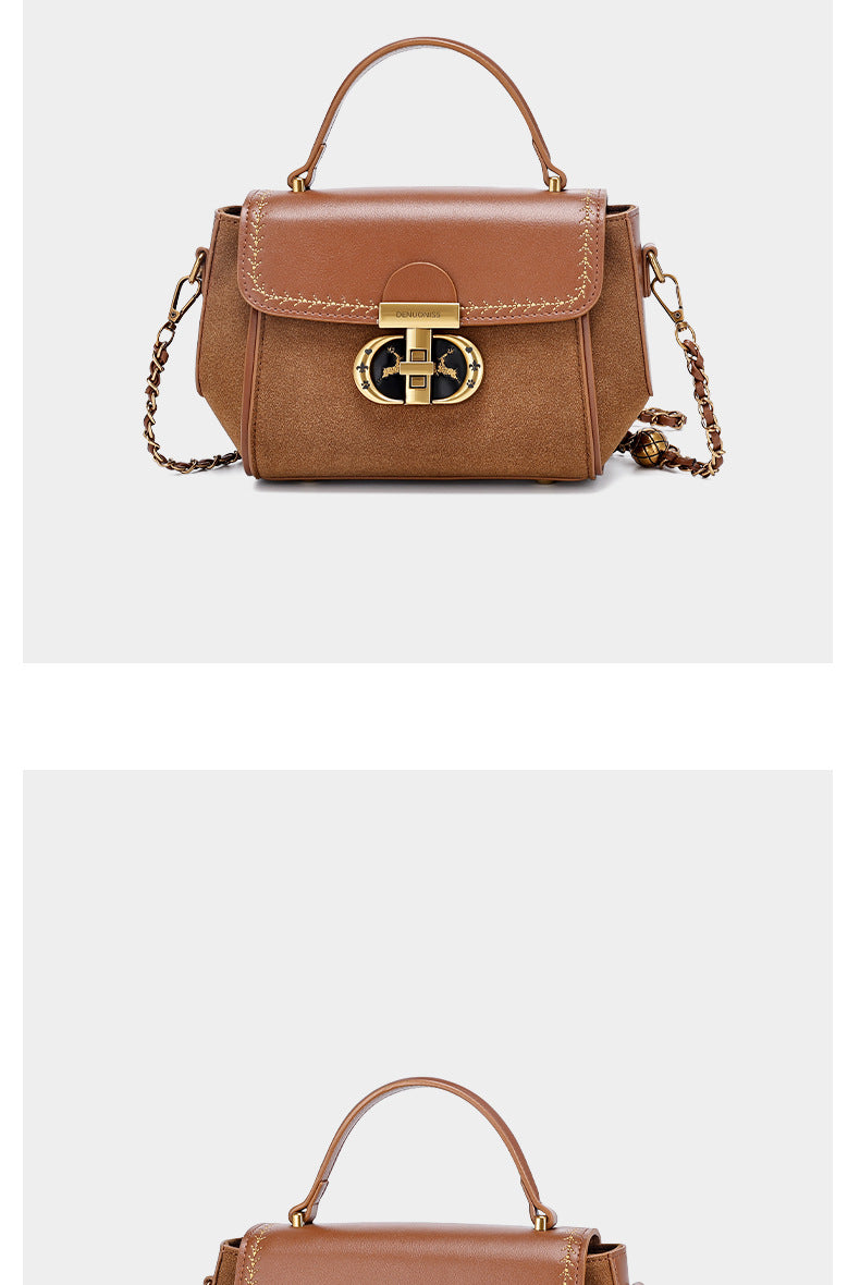 European and American Retro Niche Stylish Small Square Bag Chain New Texture Handbag Fashion Versatile Shoulder Crossbody Bag for Women