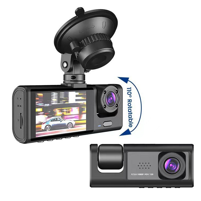 170High-definition dashcam with front, rear, and side recording touchscreen1080P Recorder WIFI Mobile Phone Interconnection