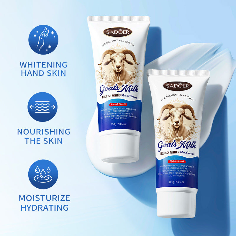 Goat Milk Whitening Hand Cream SADOER Autumn and winter moisturizing hand cream cross-border foreign trade wholesale