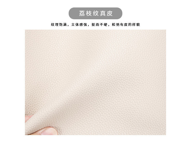 Autumn and Winter Niche row Bucket Bag Top Layer Cowhide Single Shoulder Bag Large Capacity Tote Bag for Women Commuting