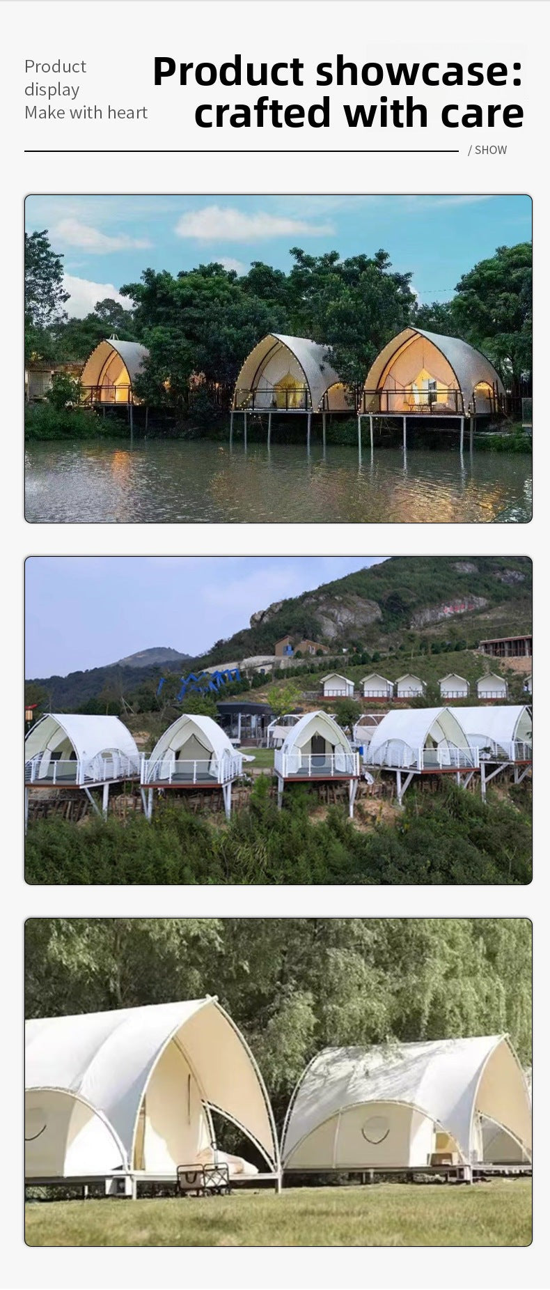 Kale Outdoor Sailing Tent Camp Parent-Child Vacation Scenic Area Double-Layer Insulated Wild Luxury Hotel Homestay Tent Manufacturer