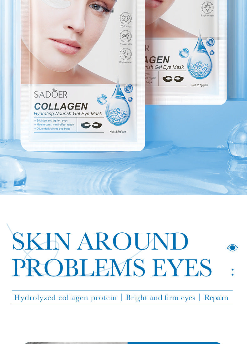 Collagen Butterfly Gel Eye Mask SADOER Improve Dark Circles and Eye Wrinkles Cross-Border Wholesale