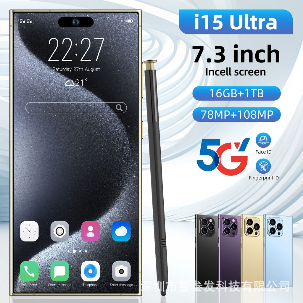 I15Ultra Smartphone with Pen  2+16 High-end7.3Inch Screen Android8.1Factory