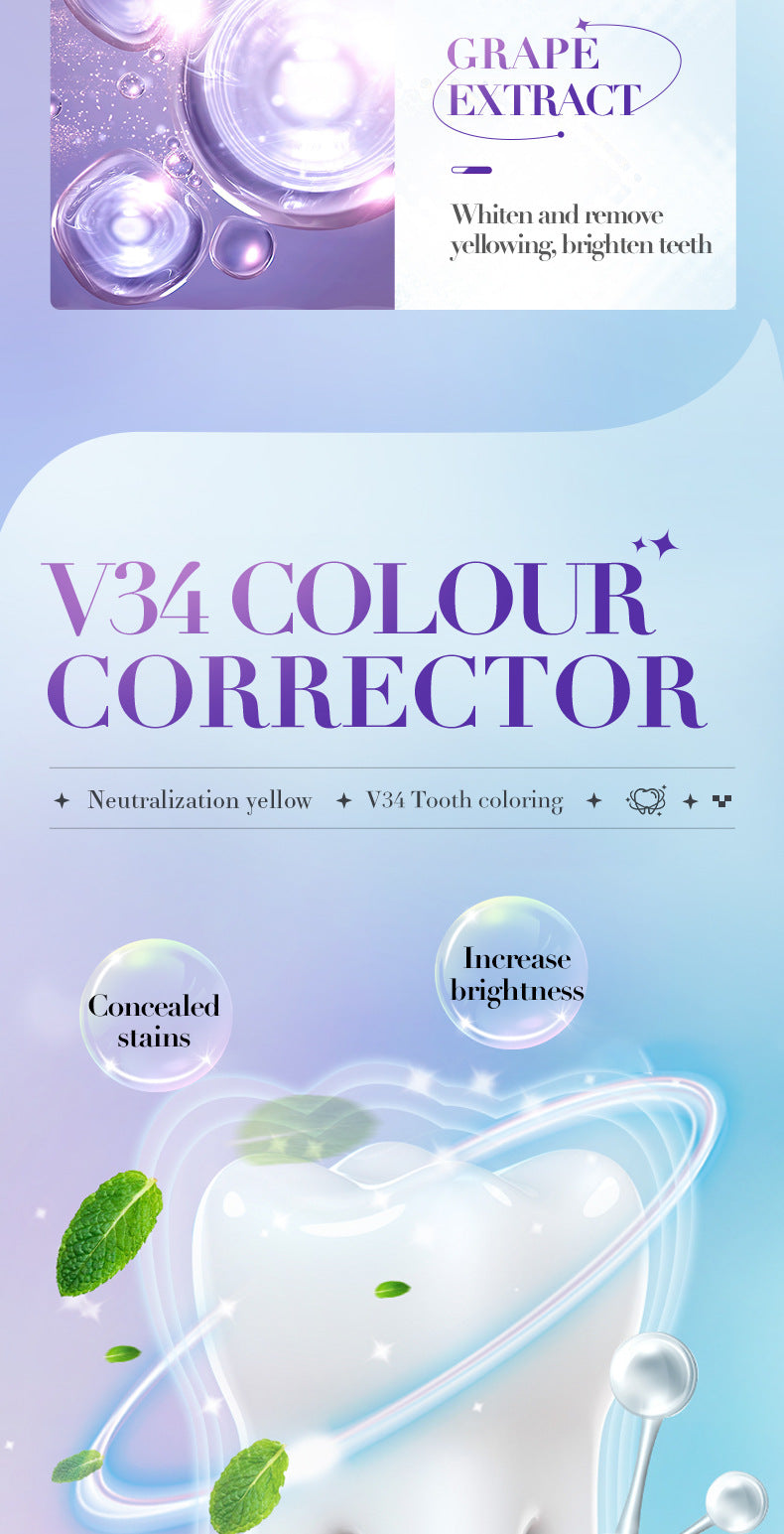 V34Whitening Foam Toothpaste SADOER Clean Teeth Clean Mousse Cross-Border Foreign Trade Wholesale