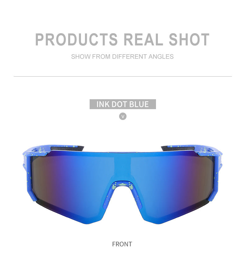 Cycling Goggles Colorful Outdoor Women's European and American One-piece Sunglasses Windproof Skiing Sports Sunscreen Sunglasses Men