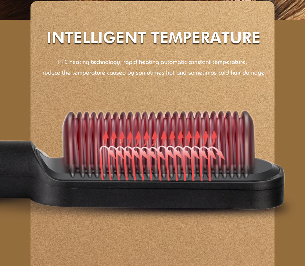 New Product Hair Straightening Comb Negative Ion Non-Damaging Hair Straightening and Curling Dual-Use Electric Curling Iron Hair Straightener  Home Use