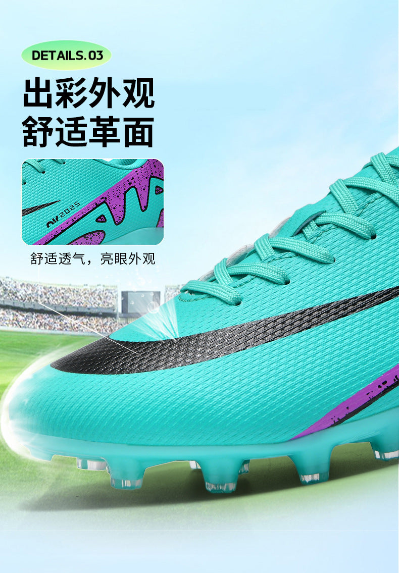 Comfortable football shoes for men and women, teenagers and students AG Spike TF Anti-Slip Breathable Turf Training Sneakers
