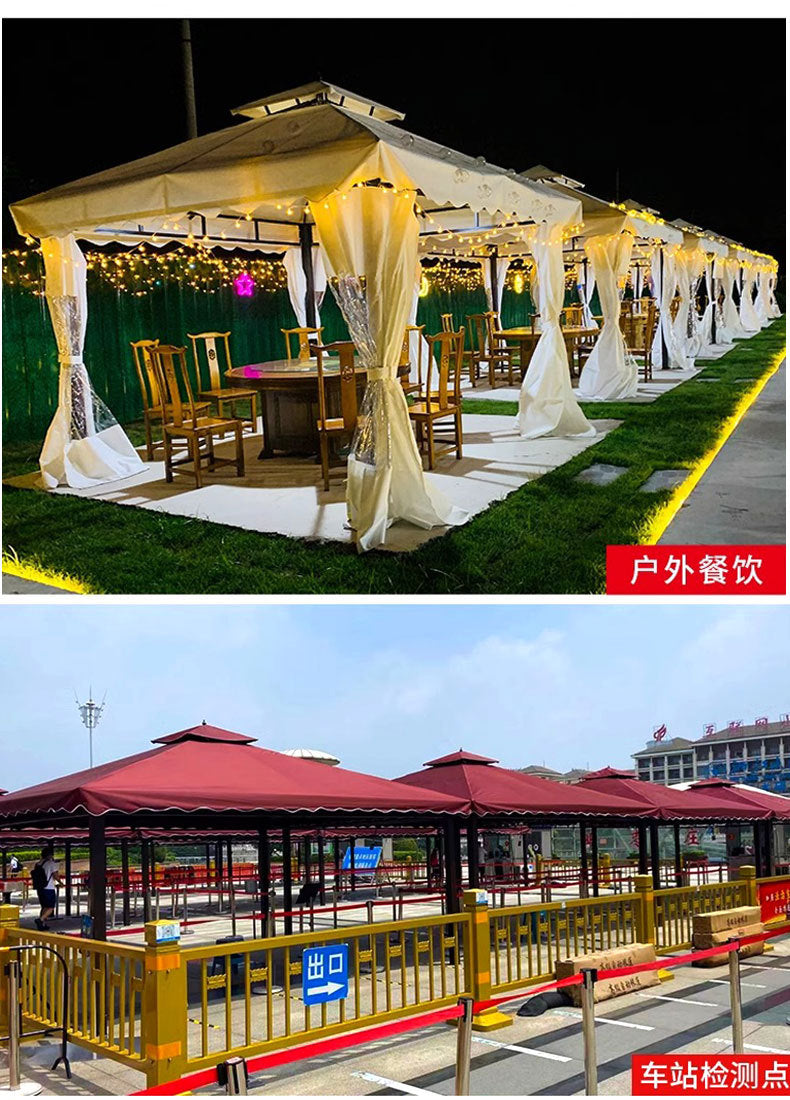 Outdoor Sunshade Canopy Rain Shelter Courtyard Garden Villa Four-legged Pavilion Advertising Event Large Roman Tent Umbrella Wholesale