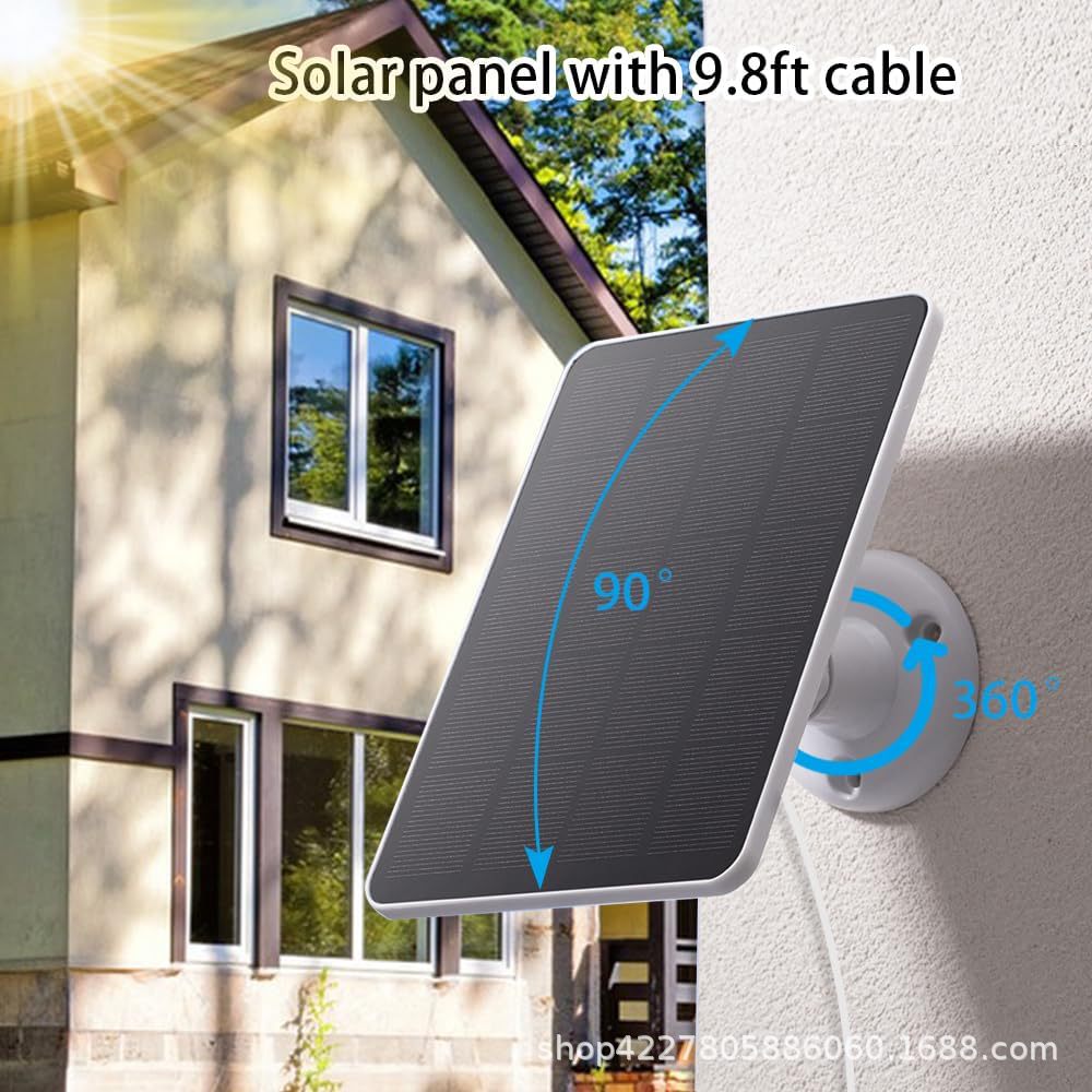 6W5V Solar monitoring panel charger security monitoring3Rice Noodles Micro USB Android Interface Type-c