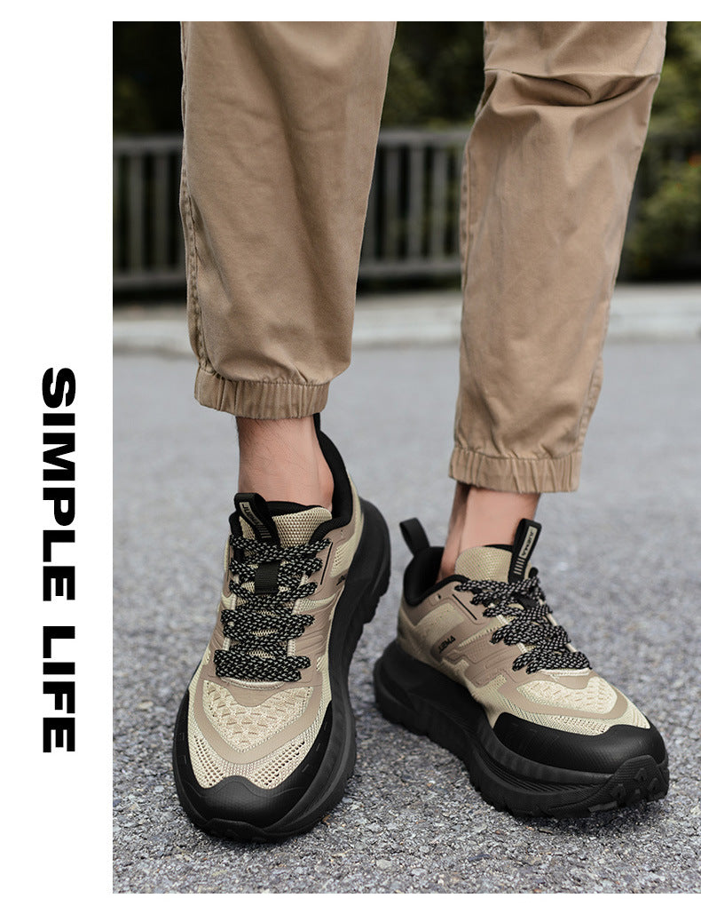Large Size Men's Running Shoes Wear-Resistant Non-Slip Outdoor Hiking Shoes Breathable Versatile Shock Absorption High-Quality Sports Shoes