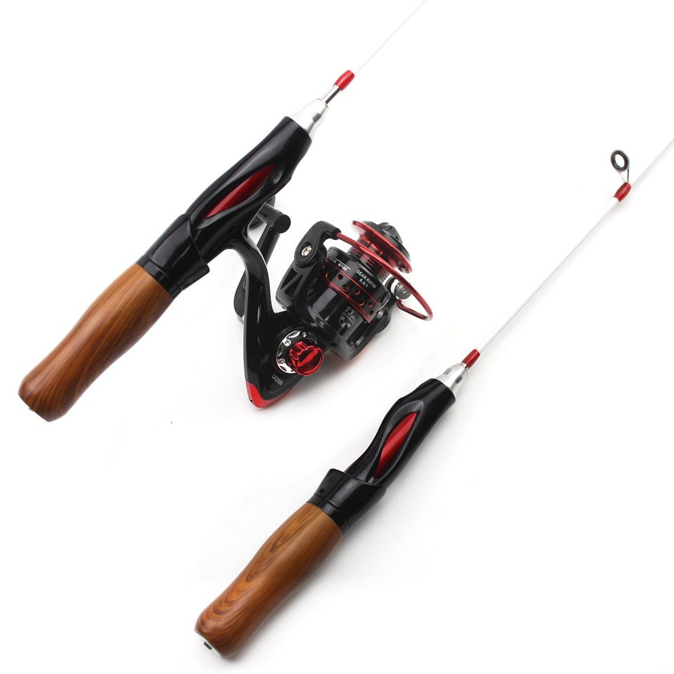 One Piece Ice Fishing Rod Winter Fishing Rod Shrimp Rod Raft Rod Boat Rod Fishing Rod Spinning Reel Fishing Gear Set