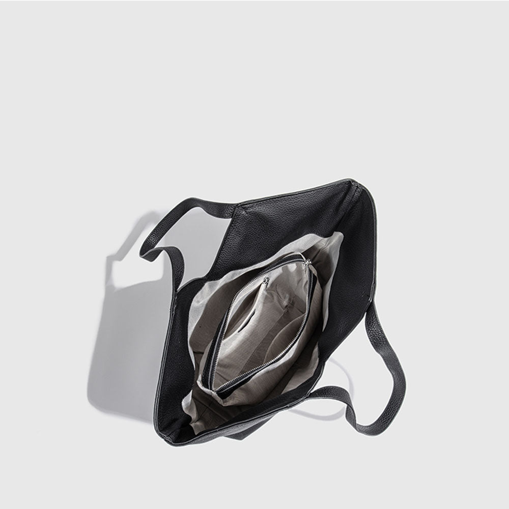 Autumn Winter New Genuine Leather Tote Bag Large Capacity Women's Bag Top Layer Cowhide Single Shoulder Commuter Underarm Bag