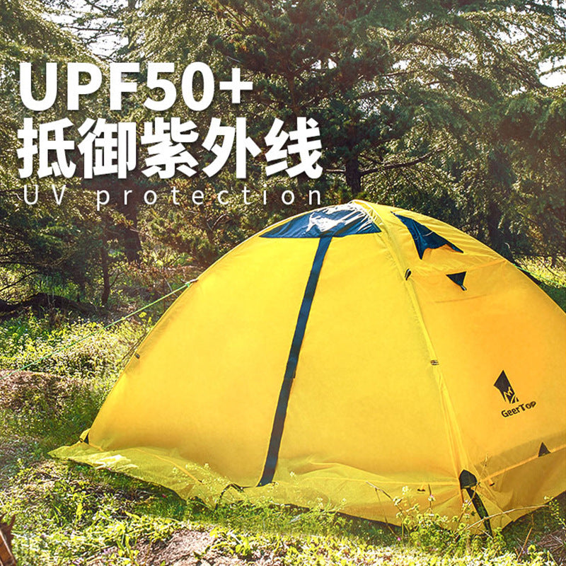 Canopy Tent Camping Supplies Double Layer Tent Hiking Portable Rainproof Tent Outdoor Heavy Rainproof Camping Gear