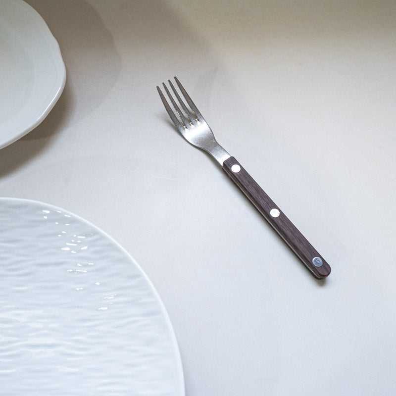 ins Western Dining Tableware ABS Rivet Handle Creative Korean Tableware Clip Handle304Stainless Steel Tableware Snowflake Distressed