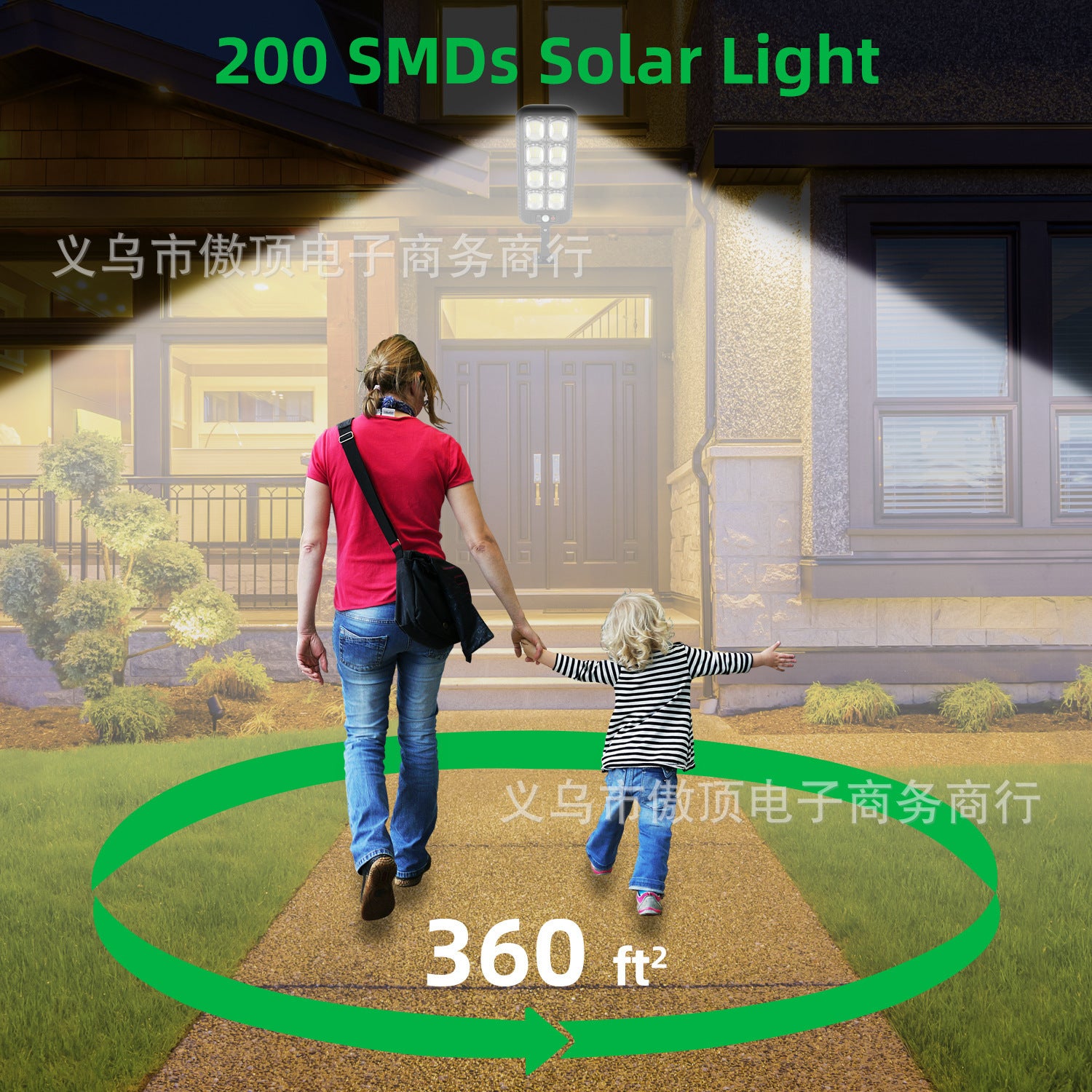 New solar light for outdoor use LED Wall Lamp Remote-Controlled Garden Path Light Garage Light with Human Body Sensor
