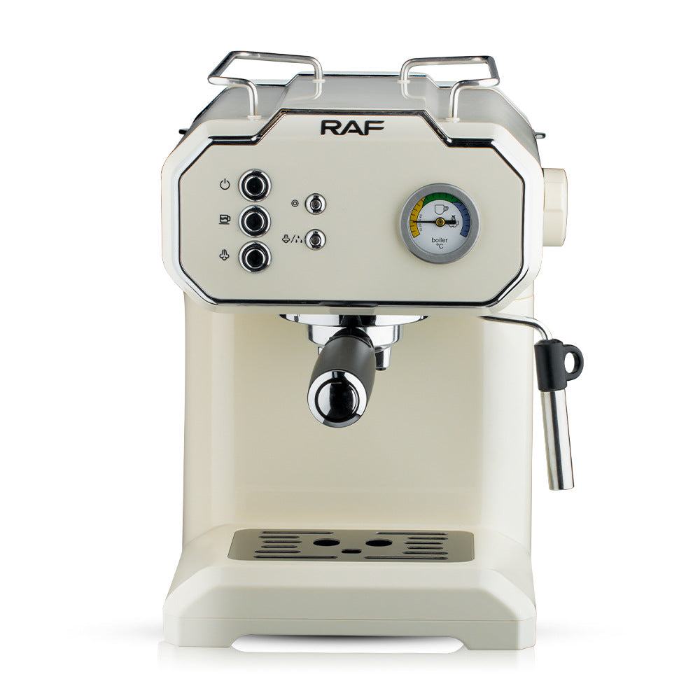 European Standard  Italian Coffee Machine for Home Use, Small Semi-Automatic High-Pressure Steam Milk Frother for Office R104