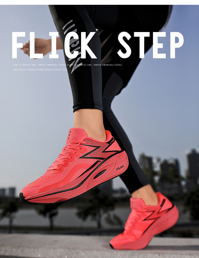 Summer New Mesh Breathable Carbon Plate Ultra-light Sports Shoes for Teenagers Couples Casual Fashion High Elastic Soft Sole Running Shoes