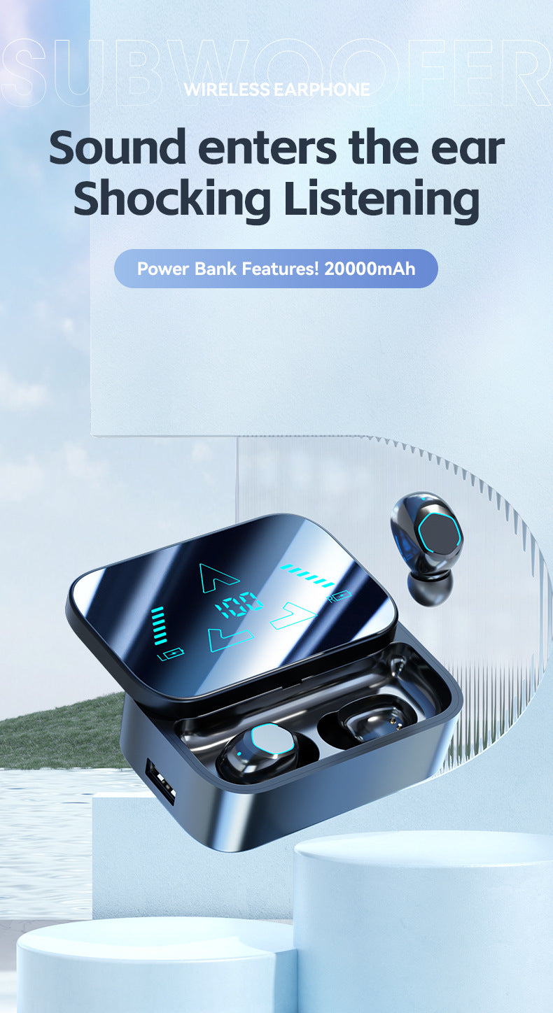 M48Digital Display Bluetooth Earbuds Ultra-Long Battery Life In-Ear Comfortable for Long Wear Private Model Wireless Bluetooth Earbuds Factory Wholesale