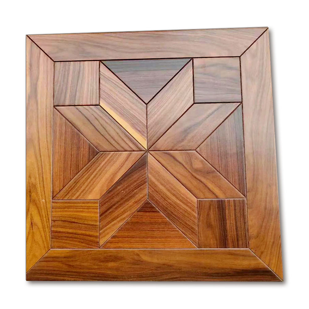 15mm Customizable Square Rosewood Parquet Wood Flooring | Multi-Layer Engineered Panels Outdoor Waterproof Luxury Premium