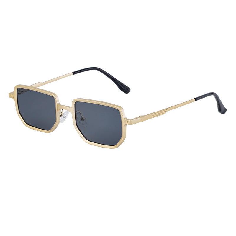 2025New Square Frame Sunglasses for Men with Metal Spring Temples, Sun Protection Glasses, Wholesale for Men shades