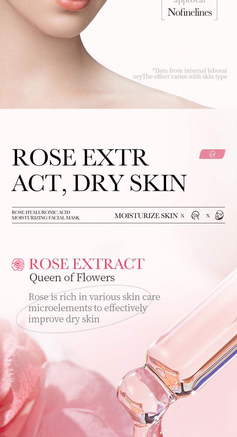 Rose Mask25g BIOAOUA Hyaluronic Acid Moisturizing Hydrating Tablets for Cross-Border Wholesale