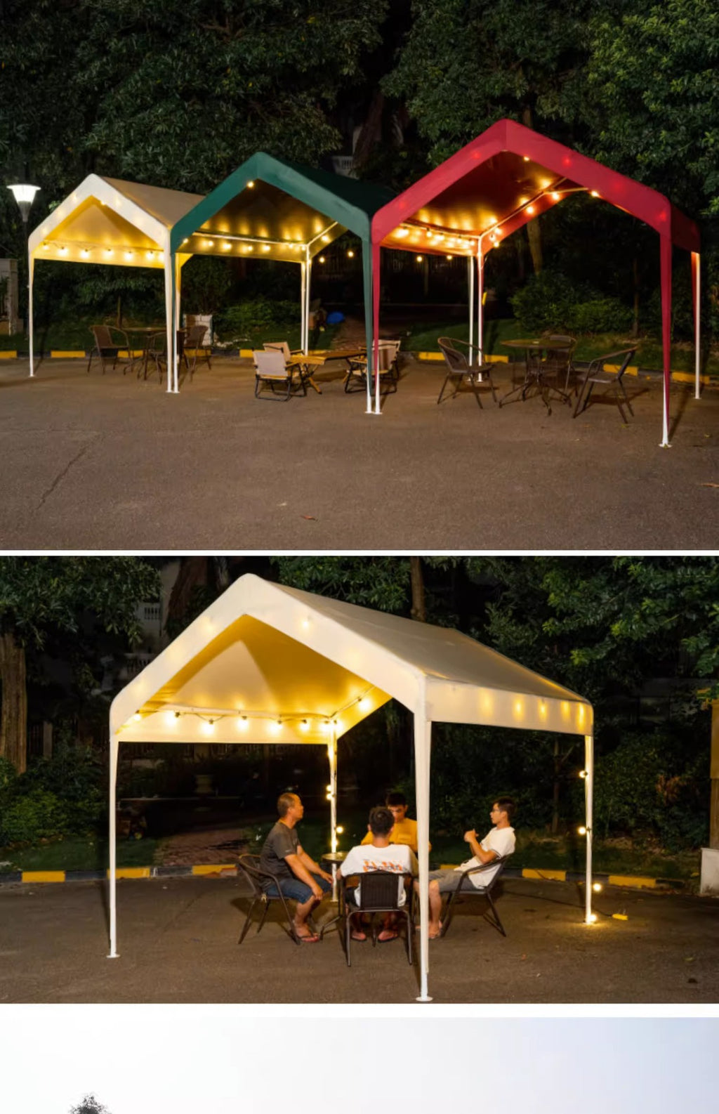 Night Market Stall Internet Celebrity Tent Courtyard Outdoor Foldable Advertising Rainproof Sunshade Four-Corner Umbrella Parking Shed