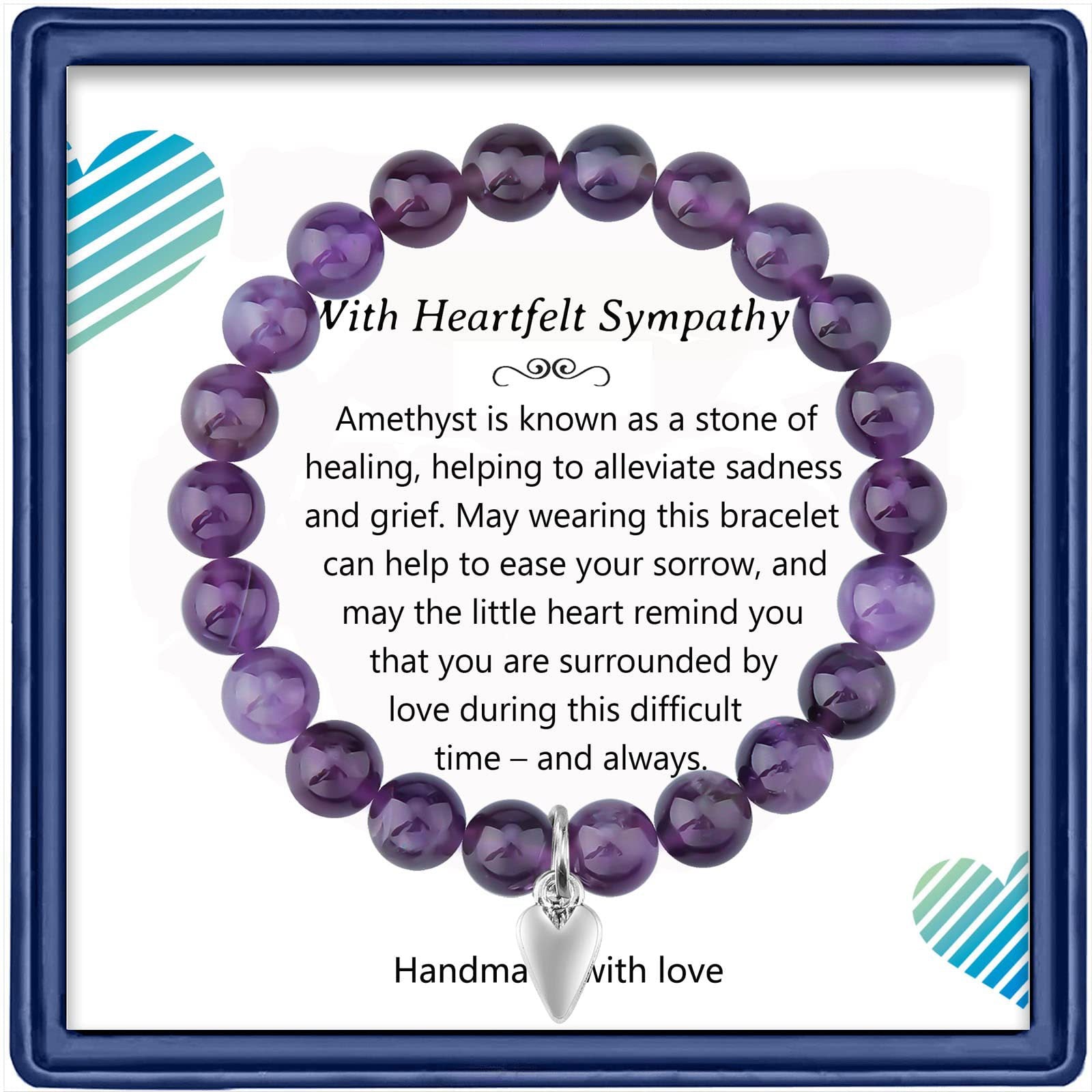 New Arrival Mom Gift Amethyst Bracelet Obsidian Agate Bracelet Mother's Day Angel Pendant Bracelet
