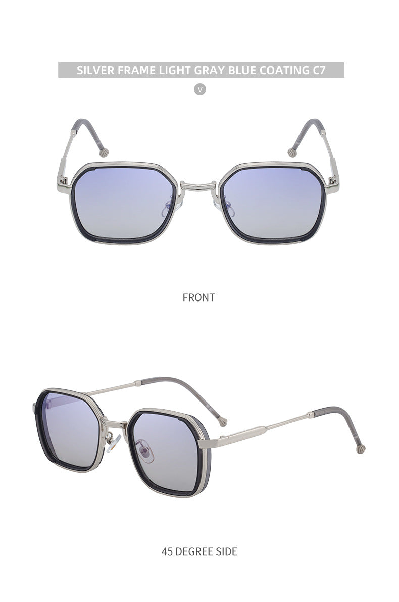 2025New European and American Fashion Square Frame Sunglasses for Men, Simple and Stylish Wholesale Sunglasses for Men sunglasses