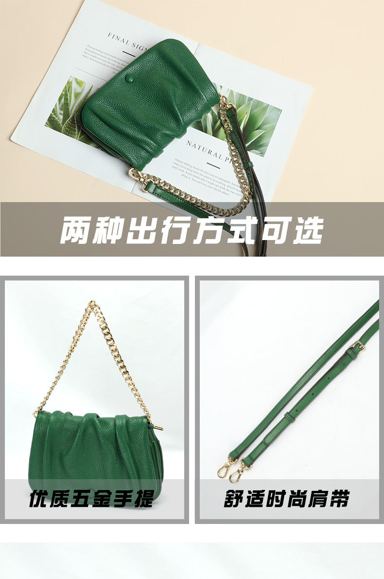 High-Quality Textured Wrinkled Cloud Bag for Women, New Fashionable Versatile Women's Bag, Daily Crossbody Bag, Stylish Single Shoulder Underarm Bag