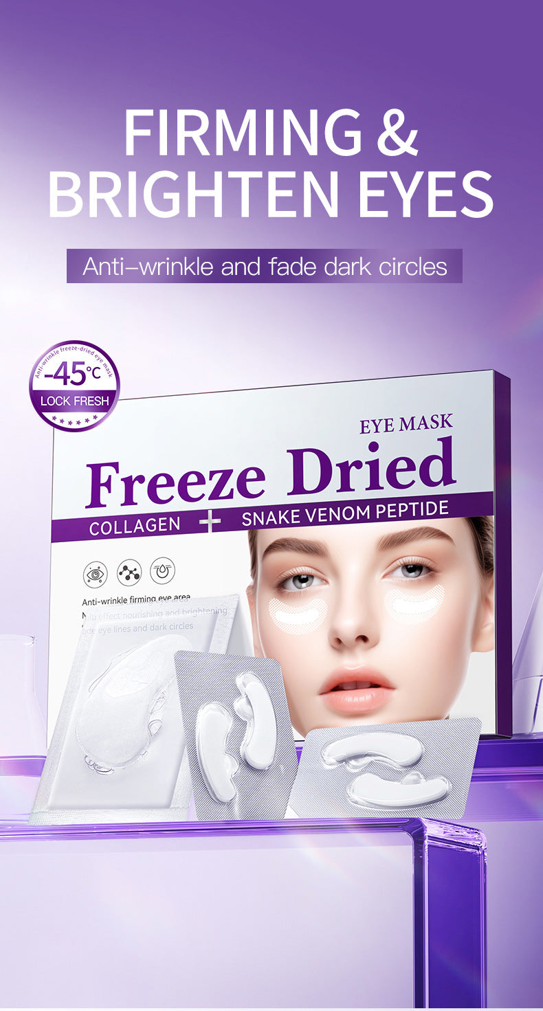 Collagen Snake Venom Peptide Freeze-Dried Eye Mask BIOAOUA Moisturizing and Nourishing Eye Mask Cross-Border Wholesale
