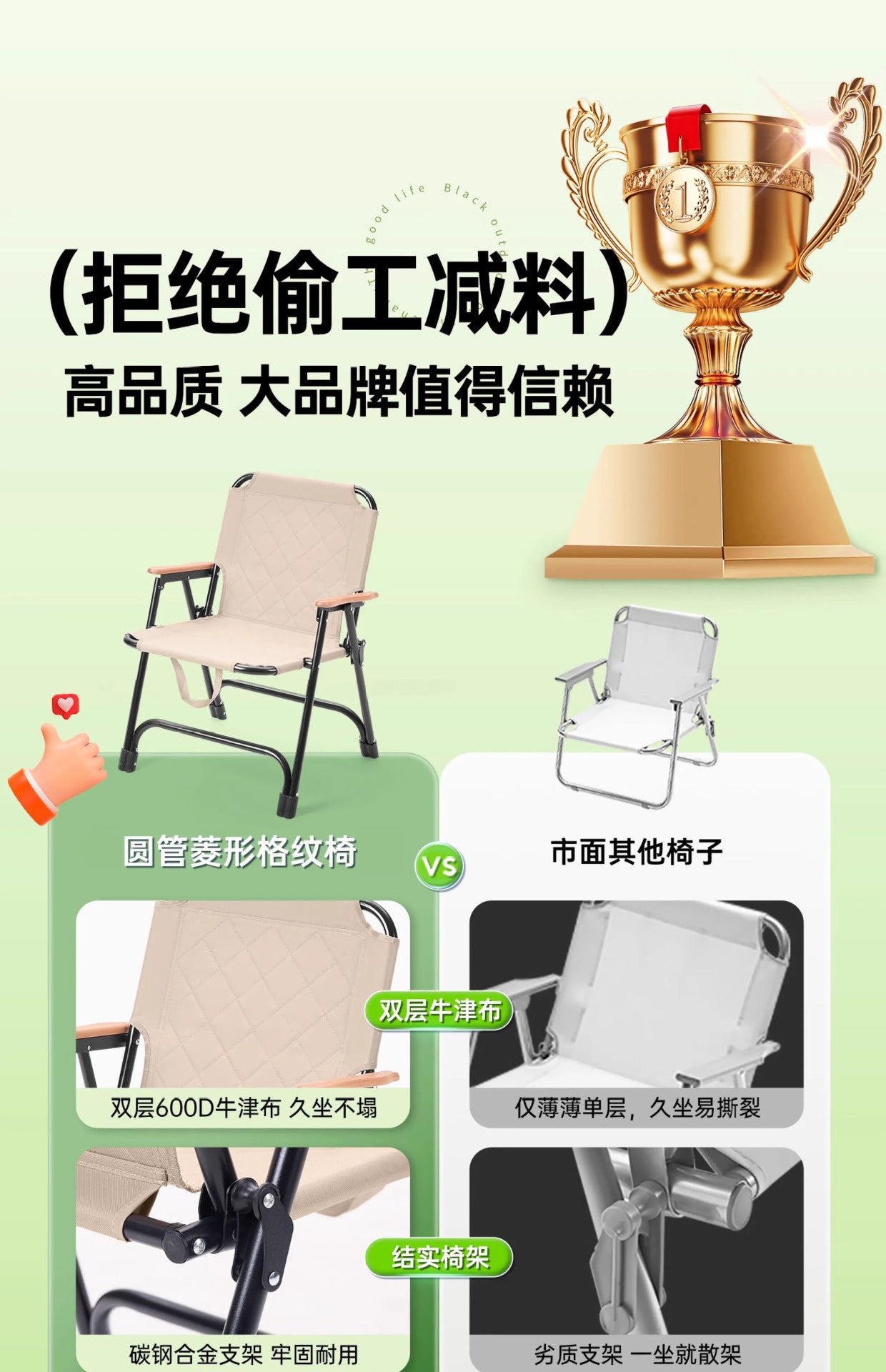 Outdoor Folding Chair Portable Padded Kermit Picnic Kermit Chair Ultra-light Fishing Camping Beach Chair