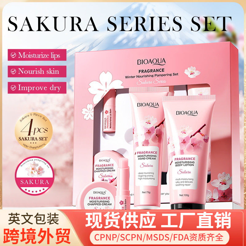 BIOAOUA Sakura Series Winter Moisturizing Luxurious Set Hydration Kit  Wholesale
